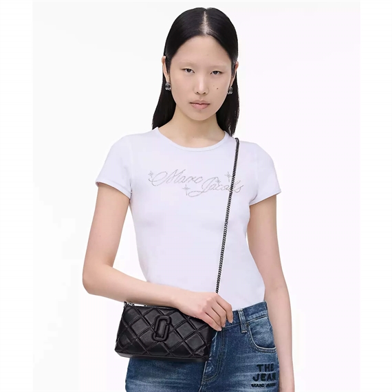 Marc Jacobs The Quilted Snapshot Convertible Shoulder Bag, Sort 